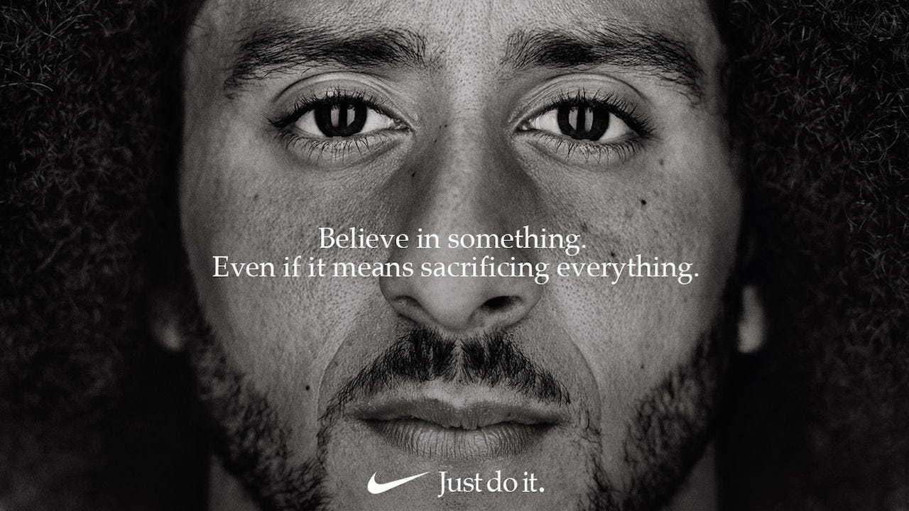 Nike Ad showing Emotional Storytelling using Colin Kaepernick