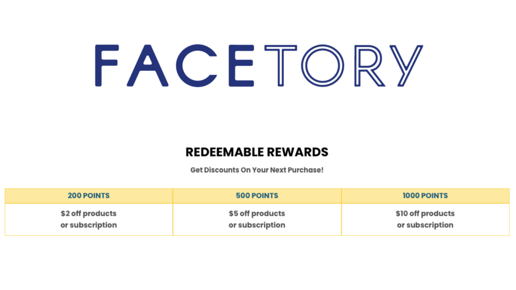 Face Story beauty brand loyalty rewards program
