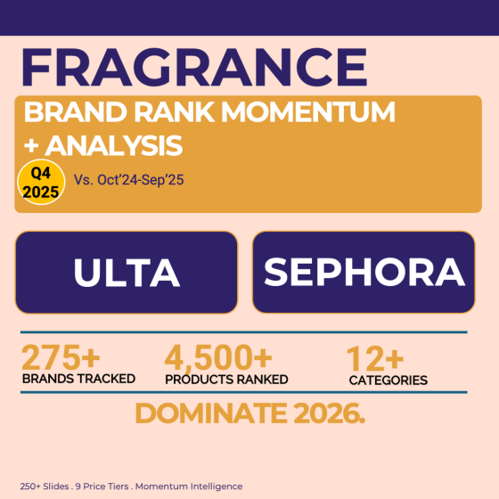 Q4 2025 Fragrance: Ulta + Sephora Brand Ranks & Momentum vs. Oct’24-Sep’25