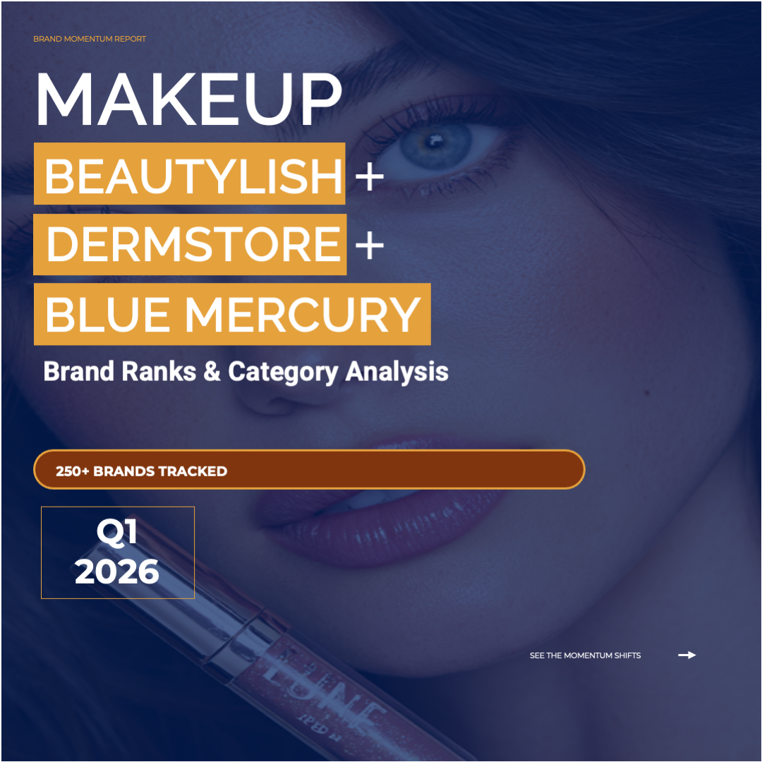 Q1 2026 Makeup: Beautylish + Blue Mercury + Dermstore Brand Ranks, Momentum & Category