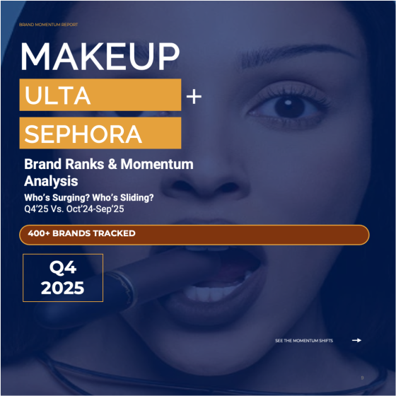 Q4 2025 Makeup: Ulta + Sephora Brand Ranks & Momentum vs. Oct’24-Sep’25
