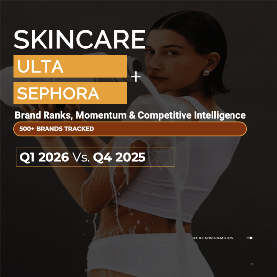 Q1 2026 Skincare: Ulta + Sephora Brand Ranks, Momentum & Competitive Intelligence