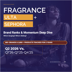 Q2 2026 Fragrance: Ulta + Sephora Brand Ranks, Momentum & Competitive Intelligence Vs. Q1'26-Q1'25